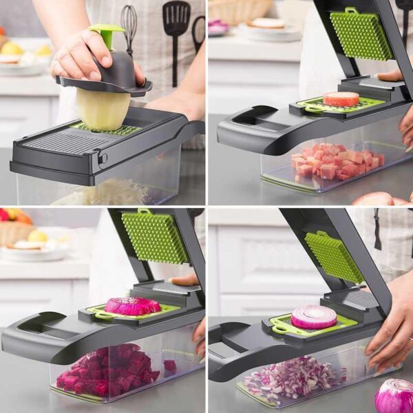 Household Kitchen Gadgets Vegetable Cutter, Multifunctional Silk Cutter for Easy Food Preparation, Versatile Kitchen Cutter for Vegetables