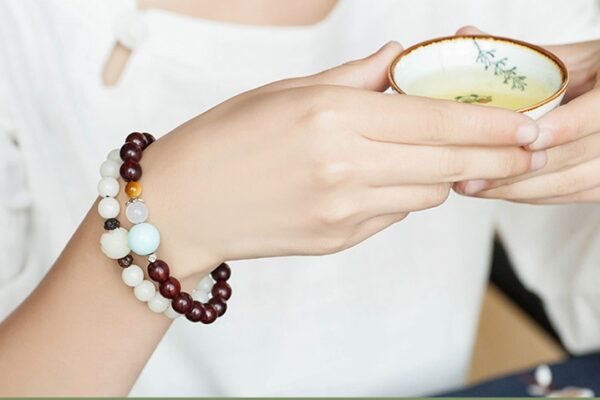 Elegant Natural White Jade Bodhi Bead Bracelet for Women, Stylish Bodhi Bead Bracelet with Natural Jade, Unique Women's Jade Bracelet for Spiritual Wellness