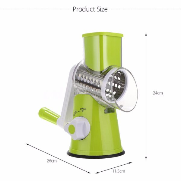 Vegetable Cutter and Mandoline Slicer for Potatoes, Round Mandoline Slicer for Julienne Carrots, Cheese Grater and Vegetable Cutter Mandoline Slicer