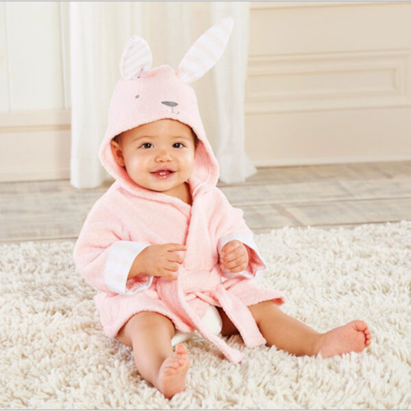 Cartoon Cute Animal Baby Bath Towels, Soft Cotton Bathrobes for Kids, Adorable Animal-Themed Bath Towels for Children