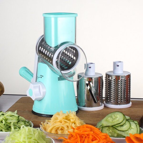 Vegetable Cutter and Mandoline Slicer for Potatoes, Round Mandoline Slicer for Julienne Carrots, Cheese Grater and Vegetable Cutter Mandoline Slicer