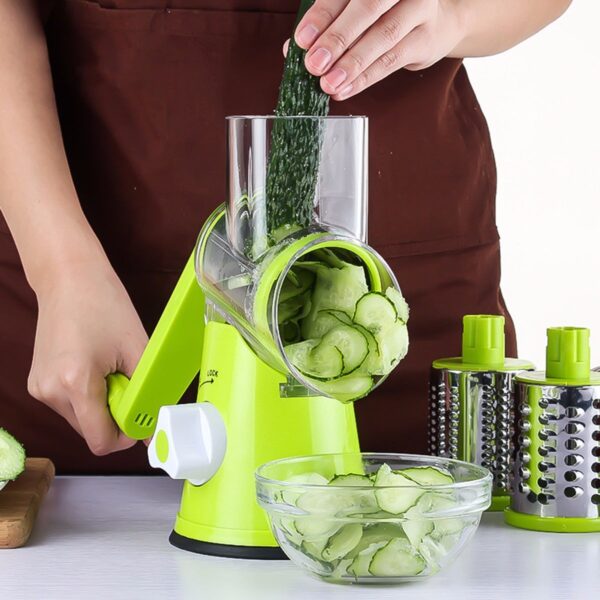 Vegetable Cutter and Mandoline Slicer for Potatoes, Round Mandoline Slicer for Julienne Carrots, Cheese Grater and Vegetable Cutter Mandoline Slicer