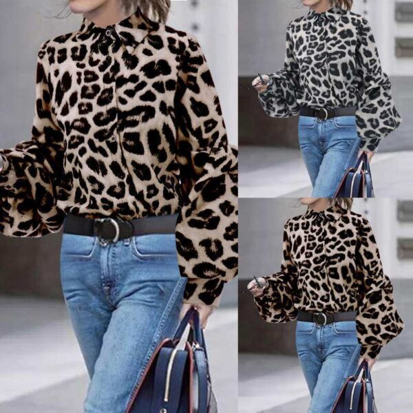 Women’s Sexy Leopard Print Tops, Trendy Leopard Print Tops for Women, Stylish Sexy Leopard Pattern Tops