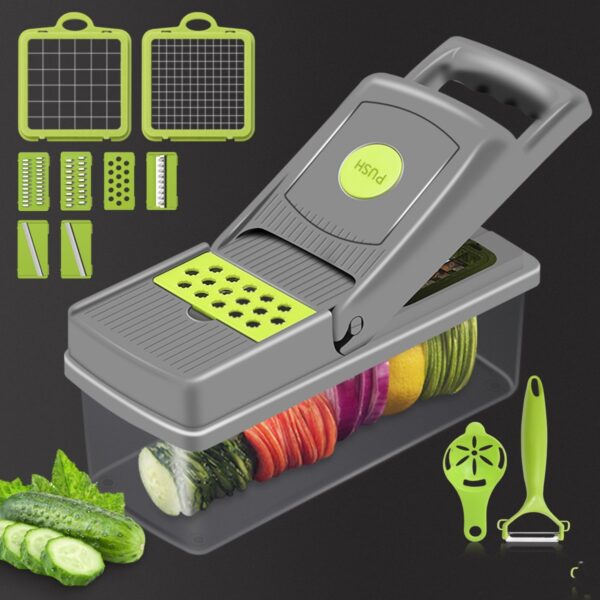 Household Kitchen Gadgets Vegetable Cutter, Multifunctional Silk Cutter for Easy Food Preparation, Versatile Kitchen Cutter for Vegetables