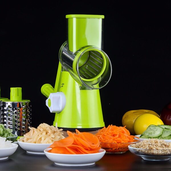 Vegetable Cutter and Mandoline Slicer for Potatoes, Round Mandoline Slicer for Julienne Carrots, Cheese Grater and Vegetable Cutter Mandoline Slicer