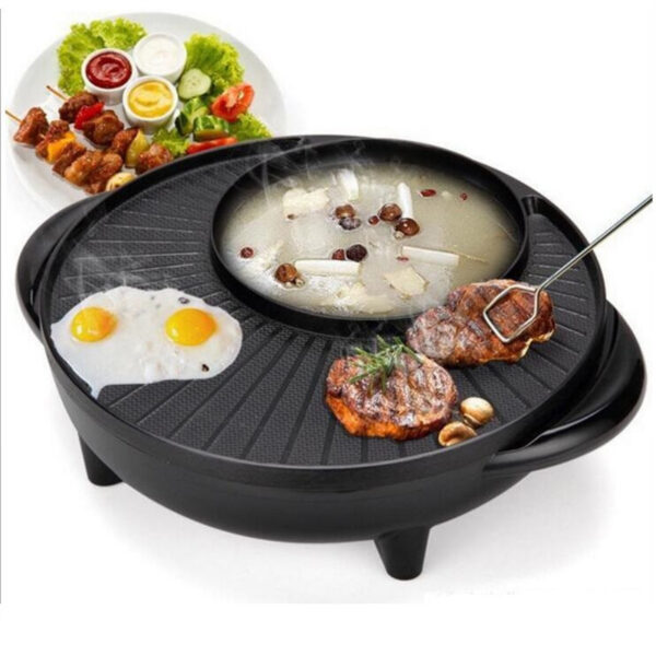 Multifunctional Electric Pot and Grill, Versatile Electric Grill for Cooking, Multifunction Pot with Electric Grill Feature