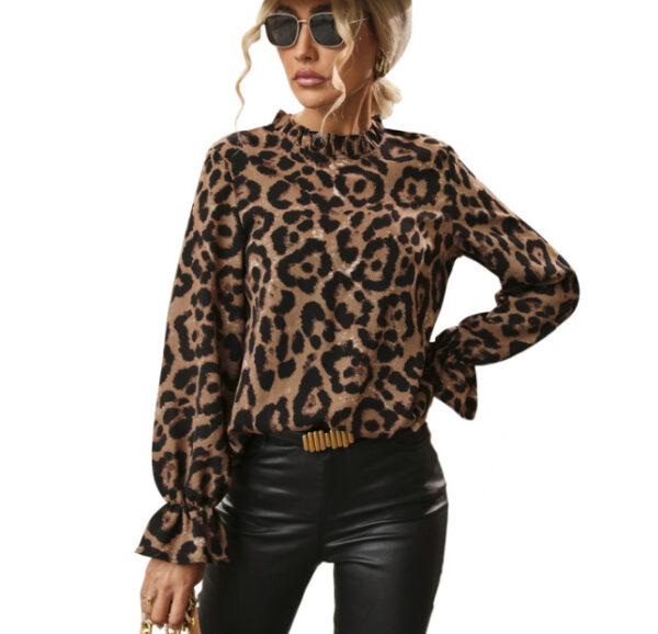 Women’s Sexy Leopard Print Tops, Trendy Leopard Print Tops for Women, Stylish Sexy Leopard Pattern Tops