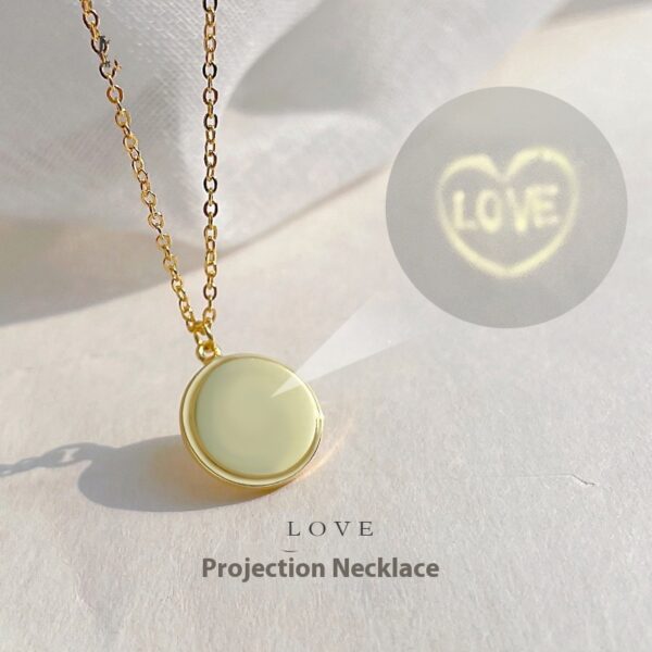 Sunshine Projection LOVE Necklace in S925 Pure Silver, Elegant Clavicle Chain Necklace for Women, Stunning Sunshine Projection Jewelry for Special Occasions