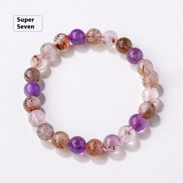 8mm Natural Crystal Stone Beads Bracelet for Positive Energy, Stylish Crystal Bead Bracelet for Women, Unique Natural Stone Bracelet for Everyday Wear