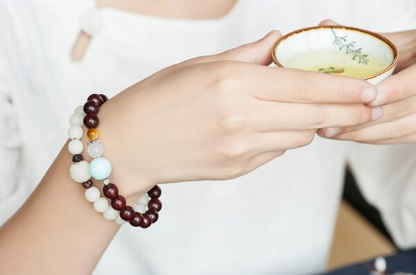 Elegant Natural White Jade Bodhi Bead Bracelet for Women, Stylish Bodhi Bead Bracelet with Natural Jade, Unique Women's Jade Bracelet for Spiritual Wellness