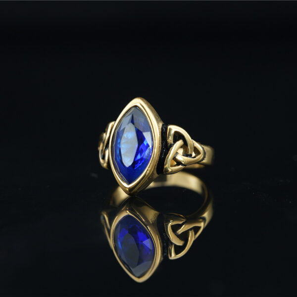 Retro Gem Titanium Steel Ring for Men and Women, Ethnic Style Fashion Ring with Unique Gemstone Design, Unisex Retro Titanium Steel Ring for Stylish Accessories