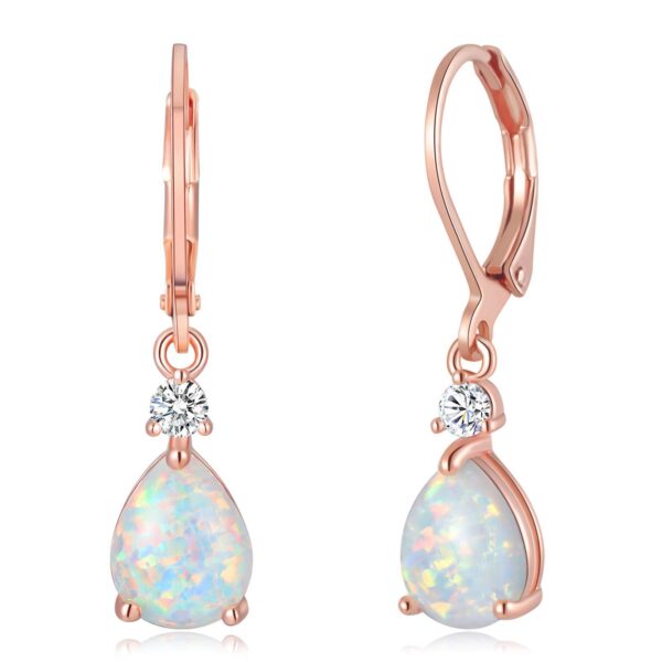 Elegant White Opal Drop Earrings for Timeless Style, Stunning White Opal Earrings for Every Occasion, Fashionable Drop Earrings with White Opal for Women