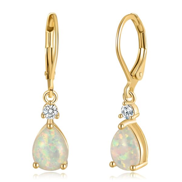 Elegant White Opal Drop Earrings for Timeless Style, Stunning White Opal Earrings for Every Occasion, Fashionable Drop Earrings with White Opal for Women