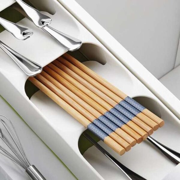 Kitchen Drawer Cutlery Compartment Storage Box, Adjustable and Practical Utensil Organizer, Space-Efficient Design