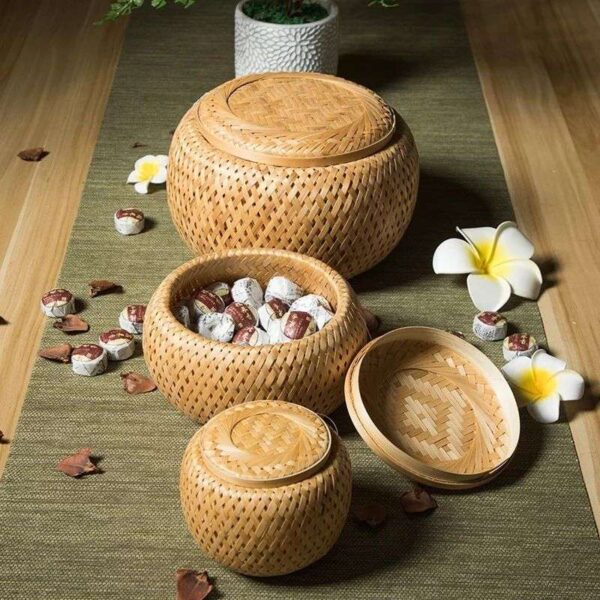 Bamboo Woven Tea Pot Gift Box, Elegant Storage & Presentation for Teaware