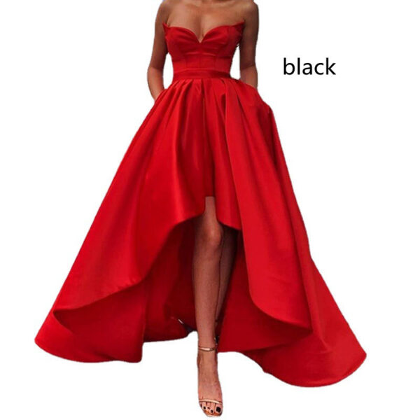 Ladies' Evening Dress, Sexy Tube Top Satin Gown, Elegant Satin Tube Top Dress