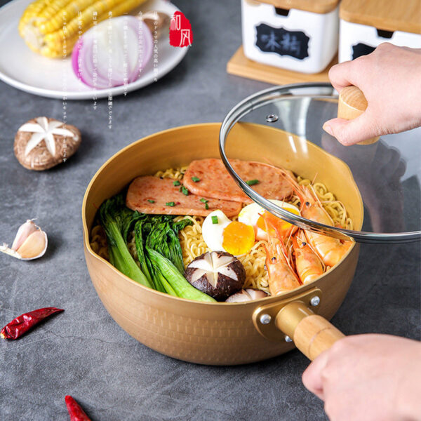 Non-Stick Mini Hot Milk Pot for Baby Food, Household Noodle Cooking Pot for Easy Meals, Compact Non-Stick Pot for Milk and Noodles