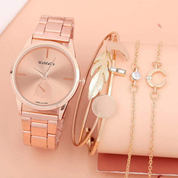 Popular Women's Business Quartz Watch with Bracelet Suit, Elegant Business Quartz Watch for Women with Matching Bracelet