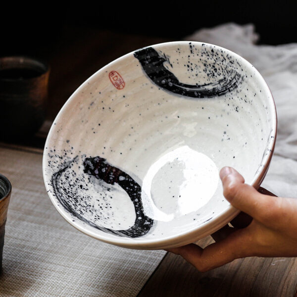 Vintage-Inspired Ceramic Soup Bowl, Retro Design Tableware Bowl with Hat and Trumpet Shape, Unique and Stylish Soup Bowl for Dining