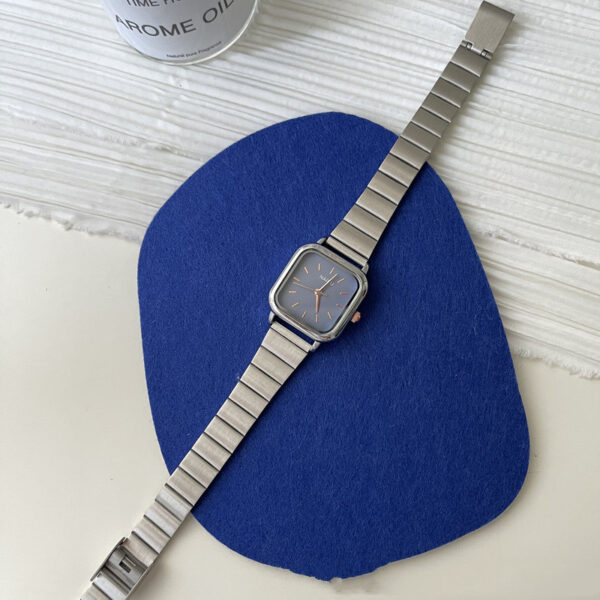 Women's Silver Bamboo Strap Watch, Elegant Silver Bamboo Strap Watch for Women, Stylish Women's Watch with Silver Bamboo Strap