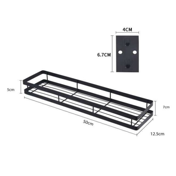 Wall-Mounted Kitchen Organizer Shelf, Practical Storage Solution for Kitchen Accessories, Space-Saving Wall Shelf