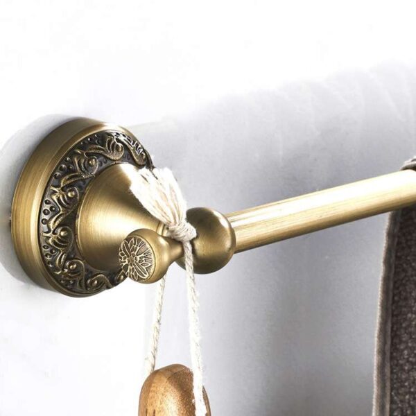 Antique Style Bathroom Towel Rack, Vintage Towel Holder, Elegant Bathroom Towel Bar with Classic Design