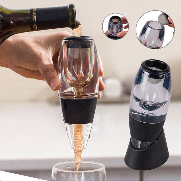 Portable Wine Aerator and Decanter for Red and White Wine, Fast Decanter Filter for Enhancing Wine Flavor, Whisky and Wine Aerator for Parties and Home Use