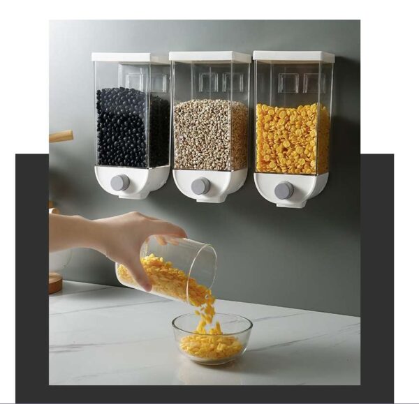 Airtight Grain Storage Box for Kitchen, Durable Food Storage Container for Grains, Clear Grain Storage Box for Pantry Organization