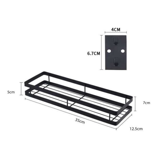 Wall-Mounted Kitchen Organizer Shelf, Practical Storage Solution for Kitchen Accessories, Space-Saving Wall Shelf