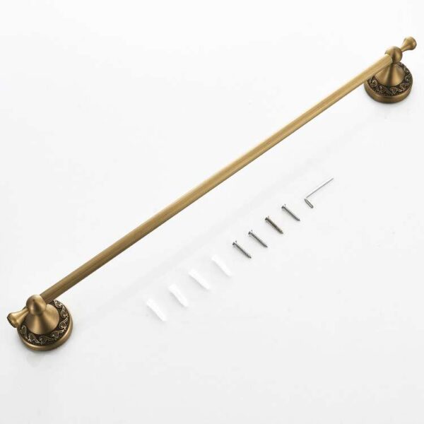 Antique Style Bathroom Towel Rack, Vintage Towel Holder, Elegant Bathroom Towel Bar with Classic Design