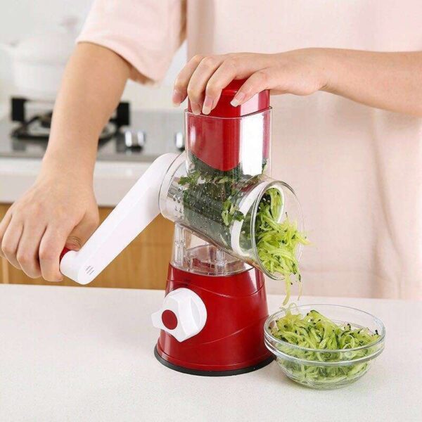 Hand Drum Rotary Grater for Efficient Food Shredding, Manual Grater with Multiple Blades, Ideal for Cheese and Vegetables