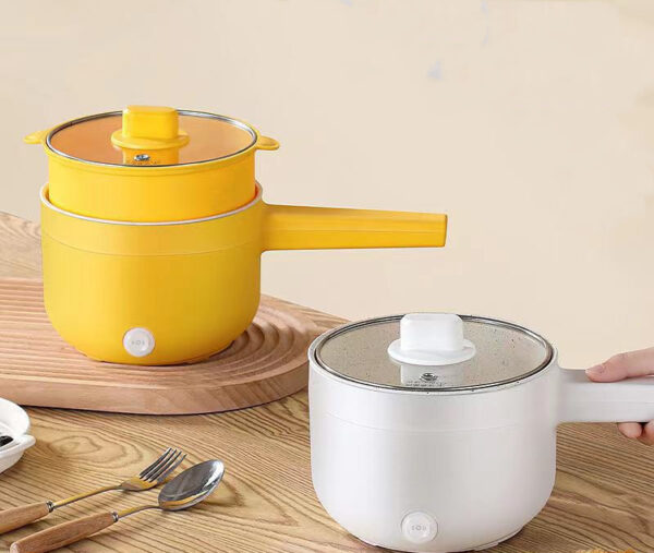 Student Dormitory Electric Cooker, Small Multifunctional Hot Pot, Long Handle Electric Frying Pan for Easy Cooking