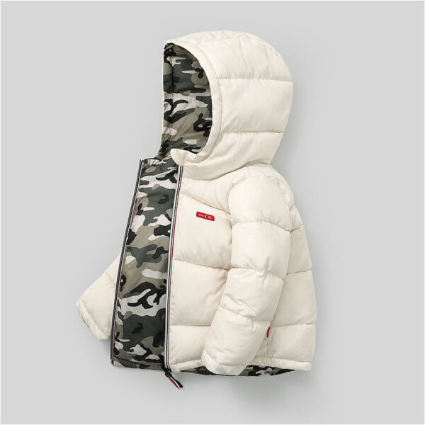 Reversible Winter Coat for Middle and Small Children, Warm & Stylish Kids' Padded Jacket, Versatile Kids' Winter Wear