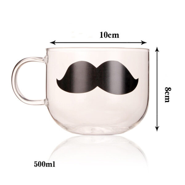 Cute Zip-Top Glasses, Creative Moustache Cups, Fun and Functional Drinking Glasses