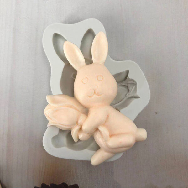 3D Rabbit Easter Bunny Silicone Cake Molds, Fondant and Resin Molds for Creative Baking, Ideal for Pastries and Cakes