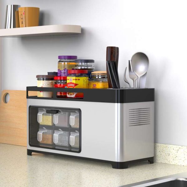 Multifunctional Storage Box for Kitchen Shelf, Versatile Organizer for Various Kitchen Items, Space-Saving Design