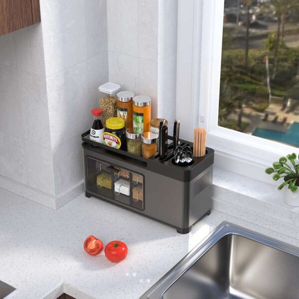 Multifunctional Storage Box for Kitchen Shelf, Versatile Organizer for Various Kitchen Items, Space-Saving Design