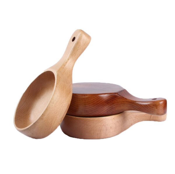 Multifunctional Wooden Bowl Wooden Tableware With Handle For Fruit Salad Bowl, Versatile Wooden Bowl With Handle, Ideal for Fruit and Salad