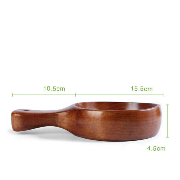 Multifunctional Wooden Bowl Wooden Tableware With Handle For Fruit Salad Bowl, Versatile Wooden Bowl With Handle, Ideal for Fruit and Salad