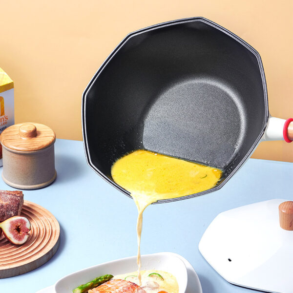 Maifan Stone Non-Stick Frying Pan, Oil-Free Smoke-Free Wok, Compatible with Gas and Induction Cookers