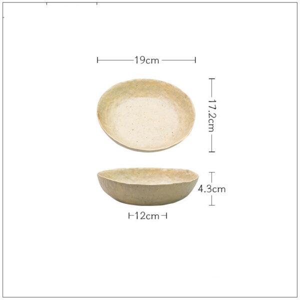 Irregular Hand-Kneaded Stoneware Tableware Set, Artistic Stoneware Dining Set, Unique Hand-Kneaded Ceramic Tableware