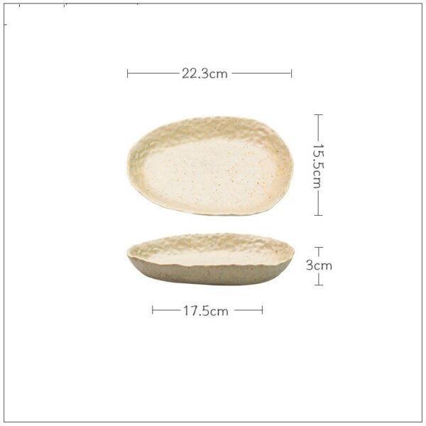 Irregular Hand-Kneaded Stoneware Tableware Set, Artistic Stoneware Dining Set, Unique Hand-Kneaded Ceramic Tableware