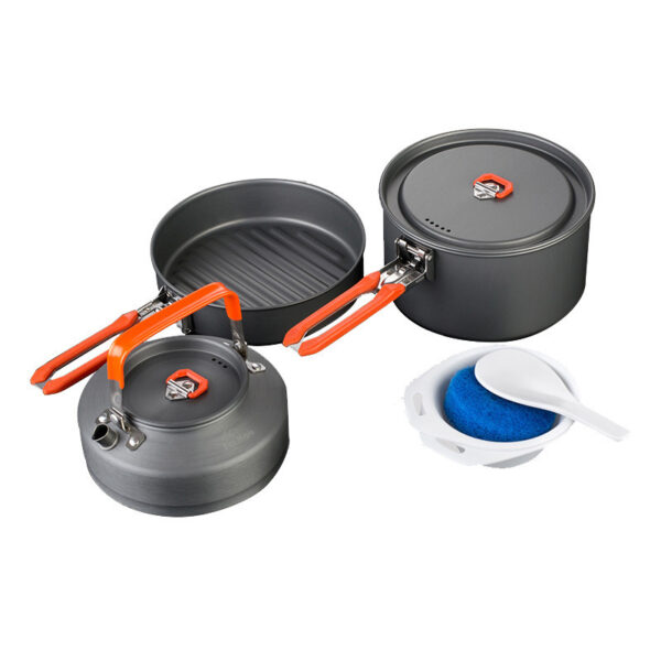 Fire Maple Feast 2 Camping Cookware Set, Portable 2-3 Person Outdoor Cooking Set for Picnics, Hiking, and Camping