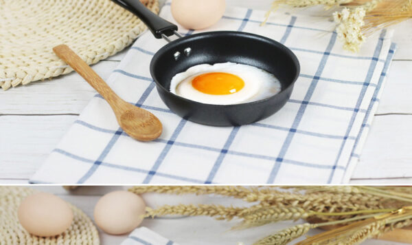 Hot-Selling 12CM Mini Frying Pan, Pure Iron Coated Non-Stick Frying Pan, Perfect Frying Egg Artifact Pan