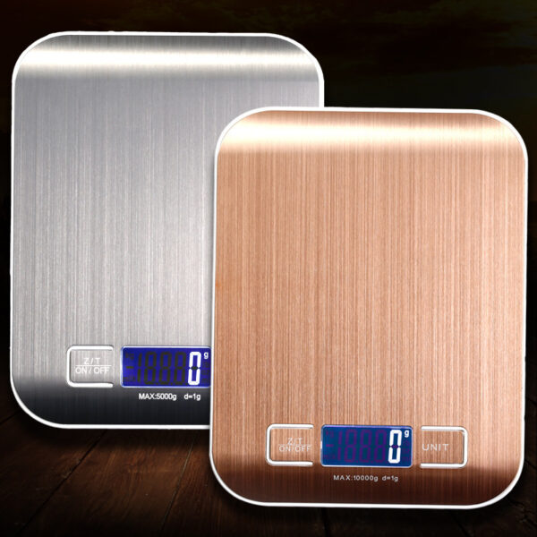 Rechargeable Flat Stainless Steel Kitchen Scale, Electronic Small Platform Scale for Precise Cooking Measurements