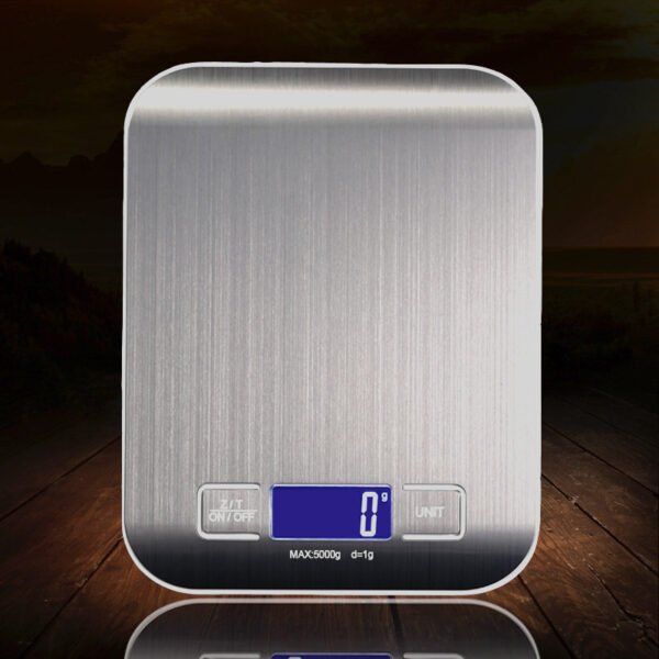 Rechargeable Flat Stainless Steel Kitchen Scale, Electronic Small Platform Scale for Precise Cooking Measurements