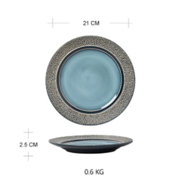 Ceramic Plate Dish Plate Microwave Oven Tableware, Microwave-Safe Ceramic Plates, Durable Ceramic Dishes for Microwave Use