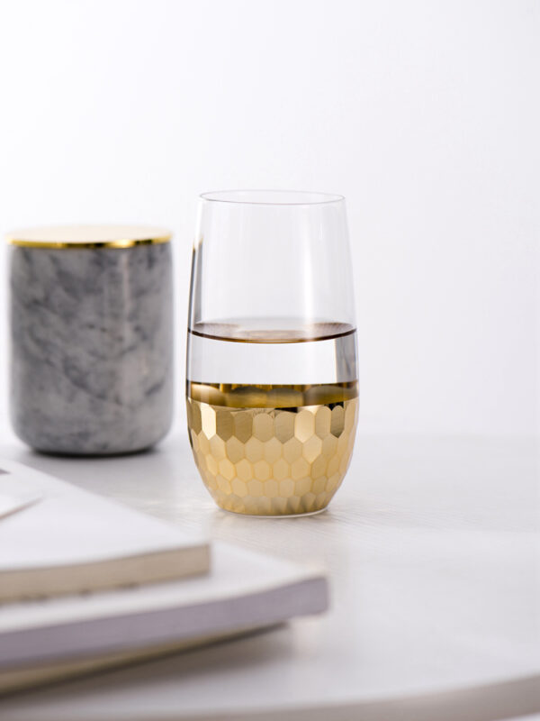 Nordic Drinkware, Gold-Plated Glass Cups, Light Luxury Milk Cup Water Mug Wedding Souvenir