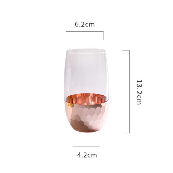 Nordic Drinkware, Gold-Plated Glass Cups, Light Luxury Milk Cup Water Mug Wedding Souvenir