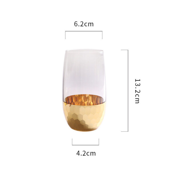 Nordic Drinkware, Gold-Plated Glass Cups, Light Luxury Milk Cup Water Mug Wedding Souvenir